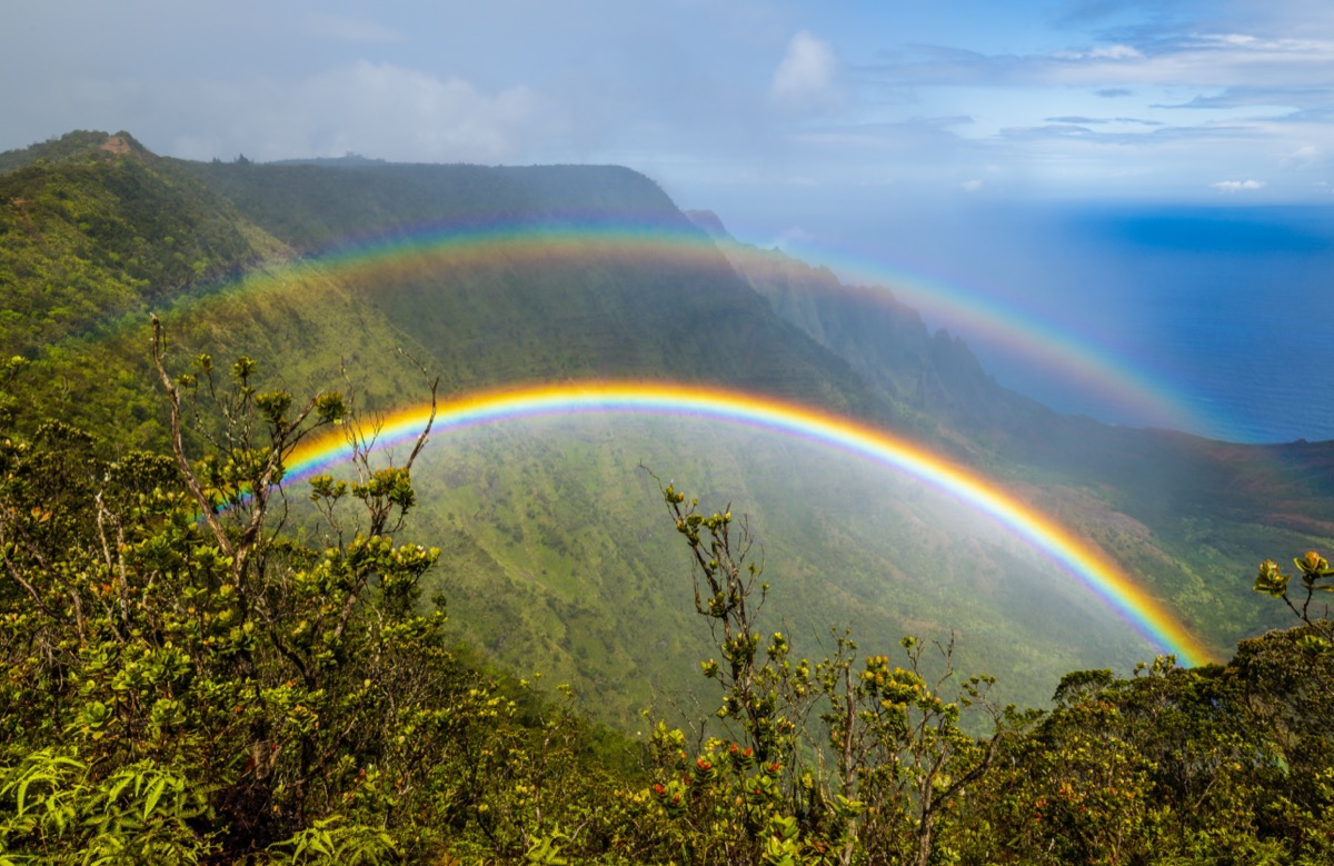 The best place in the world to see rainbows is in Hawaii