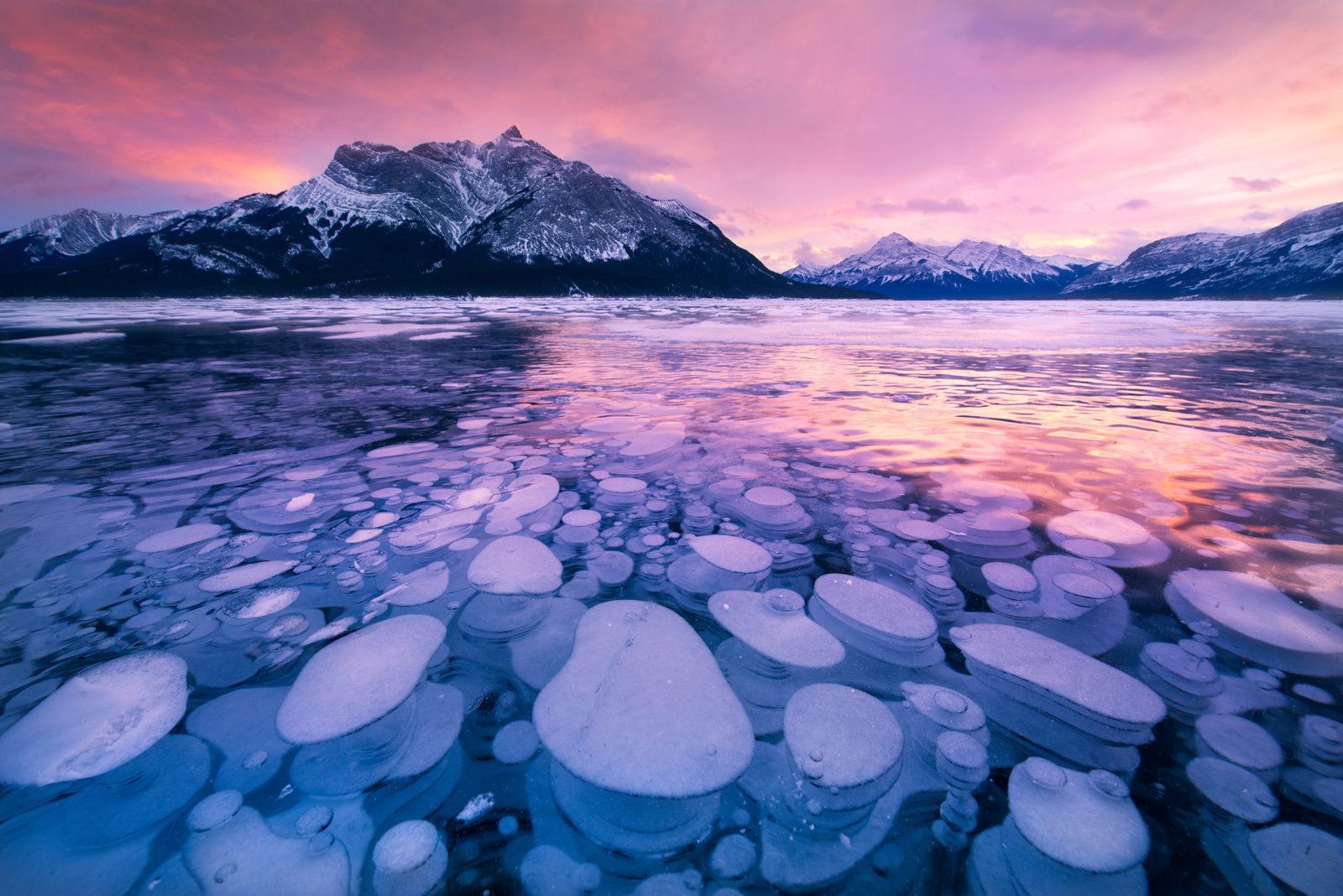 Abraham Lake in Clearwater County, Alberta, Canada