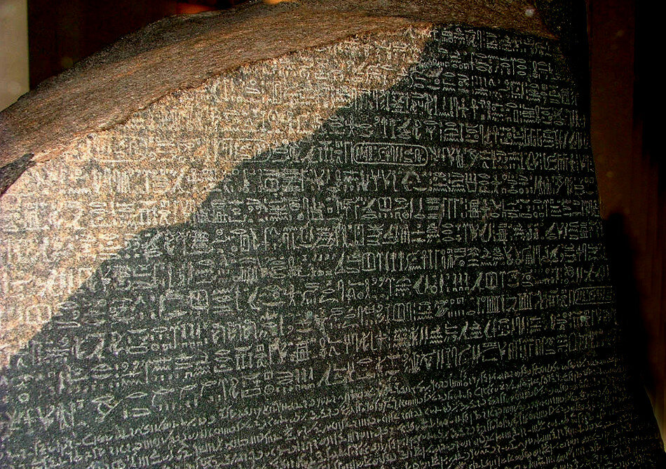 The Rosetta Stone was the key to understanding Hieroglyphs