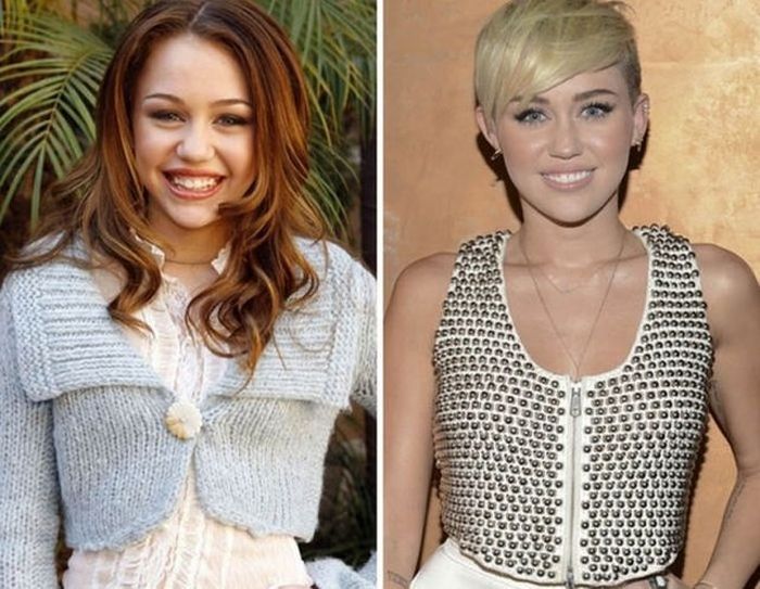 Miley Cyrus Then And Now