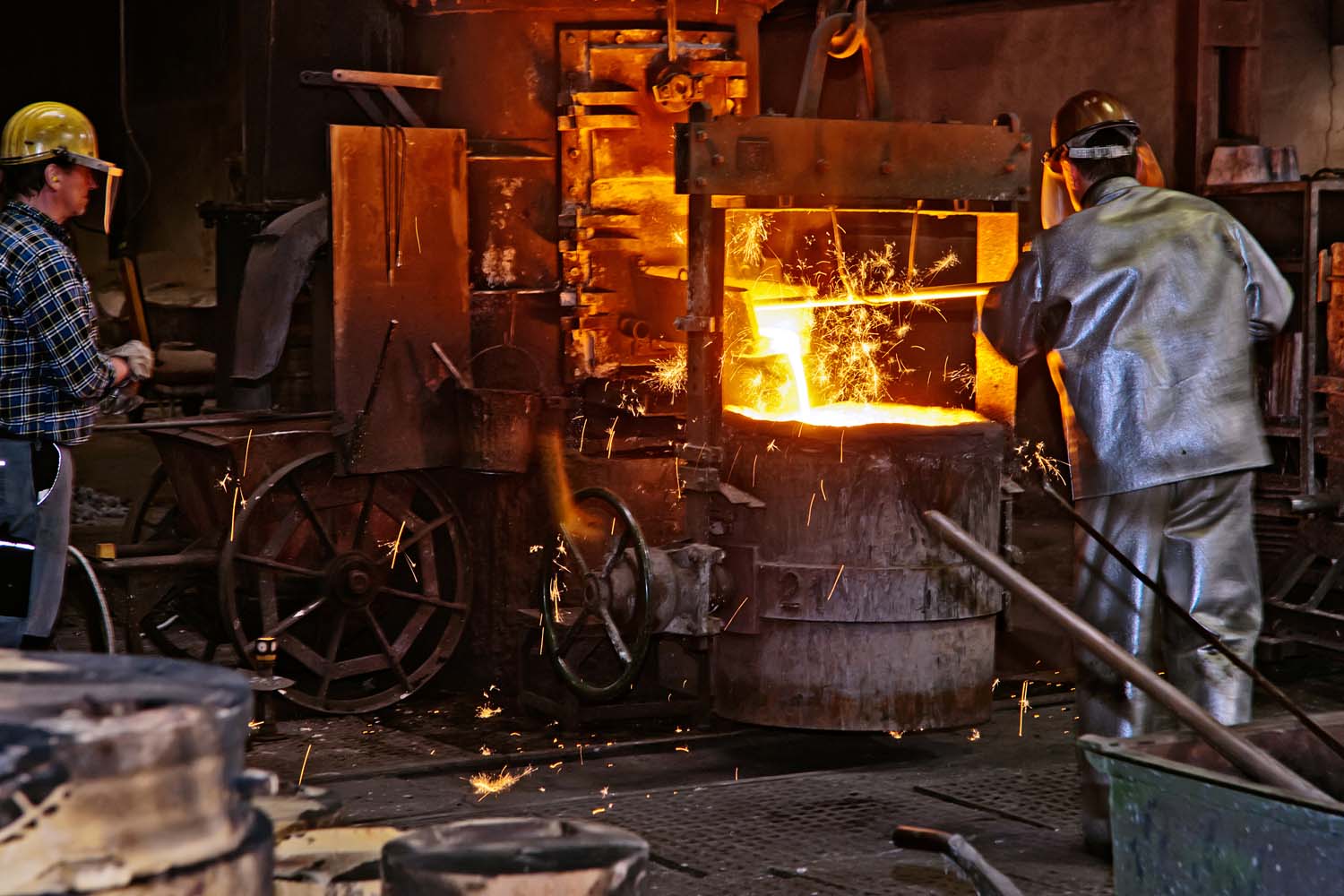The iron smelting process