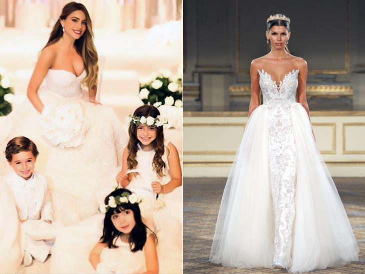 The detachable skirt wedding outfit, worn by Sofia Vergara